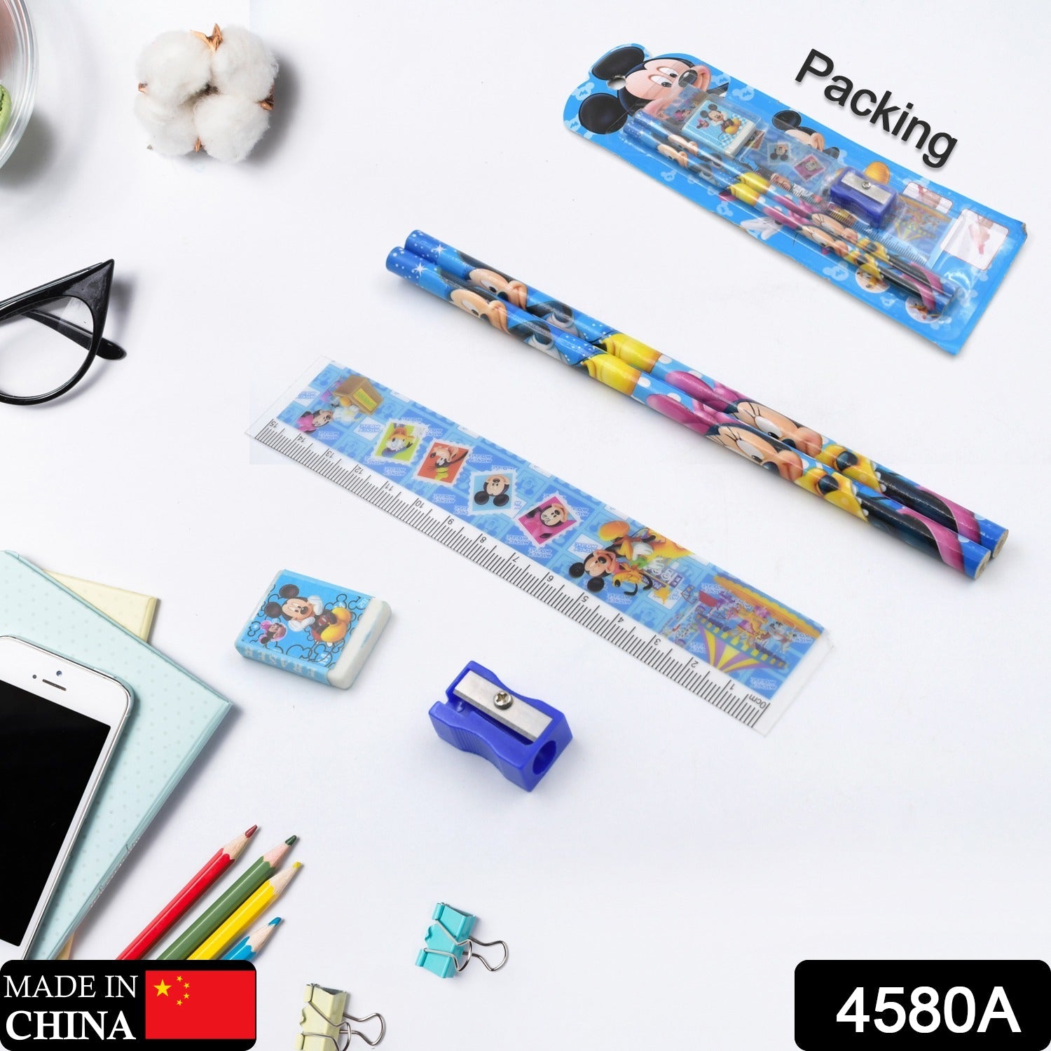 4580A Mix Design Cartoon Wooden Pencil Set, Stationary Set 5 in 1 Items Educational Item for School Going Kids, Stationary Set for Girls Boys/Stationary for School/Gift Pack for Girls Kids/Birthday Gift Kids (5 Pc Set ) 4580A Mix Design Cartoon Wooden Pencil Set, Stationary Set 5 in 1 Items Educational Item for School Going Kids, Stationary Set for Girls Boys/Stationary for School/Gift Pack for Girls Kids/Birthday Gift Kids (5 Pc Set )
